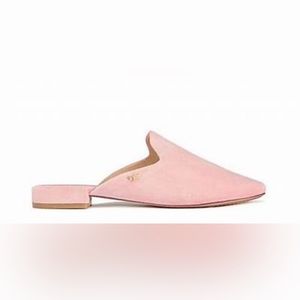 Tory Burch Pink Suede Backless Loafers